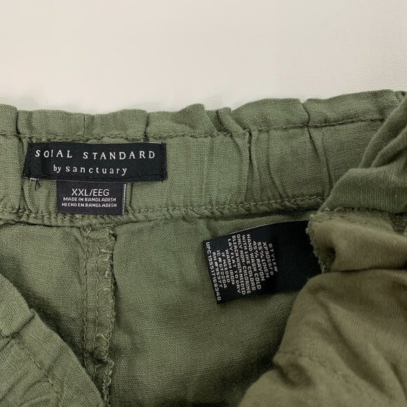 Social Standard Sanctuary Women's Pants Solstice Linen Jogger Pant XXL Green - Picture 5 of 8